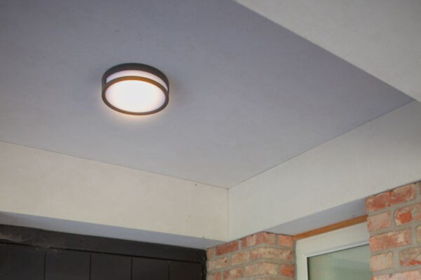 Lutec Rola Φωτιστικό Οροφής Εξωτερικού Χώρου Led Μαύρου Χρώματος LED 800lm 3000K IP54 – 6382201012