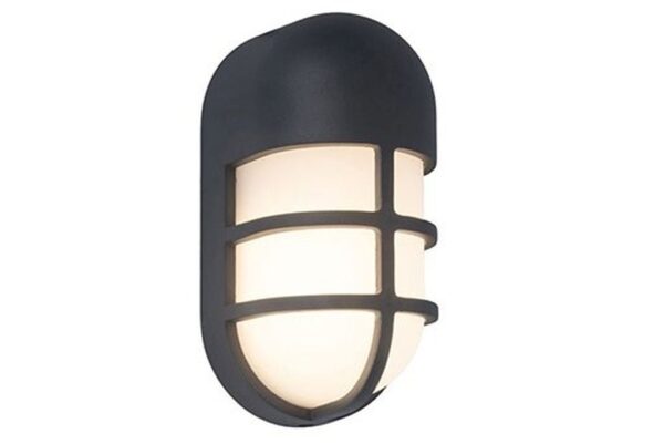 Lutec Bullo Επιτοίχιο Φωτιστικό Οροφής Εξωτερικού Χώρου Τοίχου Σκούρου Γκρι Χρώματος LED 700lm 3000K IP54 – 6383001118