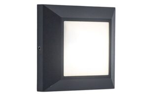 Lutec Helena Επιτοίχιο Φωτιστικό Εξωτερικού Χώρου Led Τοίχου/Recess Σκούρο Γκρι Χρώμα LED 200lm 4000K IP54 – 6402101118
