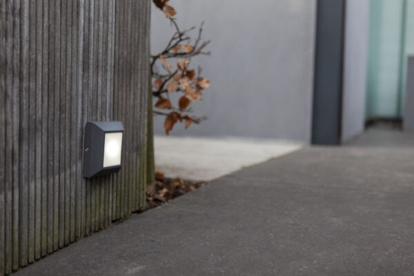 Lutec Helena Square Frame Εξωτερικού Χώρου Led Φωτιστικό Τοίχου/Recess   Μαύρο LED   200 lm IP54 3000K – 6402105012