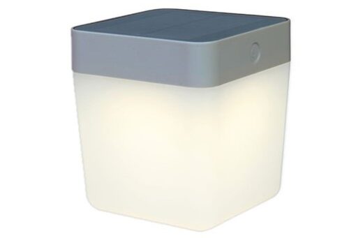 Lutec Table Φορητό Επιτραπέζιο Φωτιστικό Cube Ηλιακό Ασημί Χρώματος LED Dimmable 100lm 3000K Dimmable IP44 – 6908001337