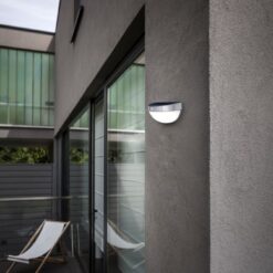 Lutec Bubble Επιτοίχιο Φωτιστικό Εξωτερικού Χώρου Inox Ηλιακό Με Ανιχνευτή Κίνησης LED Dimmable 200lm 4000K IP44 – 6908701001