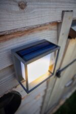 Lutec Curtis Επιτοίχιο Ηλιακό Φωτιστικό Led Τοίχου Σκούρο Γκρι Χρώμα LED 300lm 3000K IP54 – 6934601118