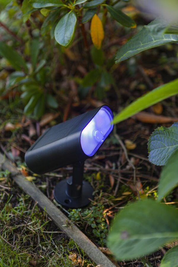 Lutec Ginbo Ηλιακό Φωτιστικό Σποτ Κήπου Led Με Ανιχνευτή Κίνησης Μαύρου Χρώματος Connect LED Dimmable 600lm 2700K-6500K RGB ΙP44 – 6938405330