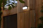 Lutec Fran Ηλιακό Φωτιστικό Τοίχου Με Ανιχνευτή Κίνησης Μαύρο Χρώμα απομακρυσμένη λειτουργία Connect LED Dimmable 800lm 2700K-6500K IP44 – 6941502330