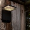 Lutec Moze Smart Επιτοίχιο Φωτιστικό με Ηλιακό πανελ και Ανιχνευτή Κίνησης Μαύρο LED 8W 800lm 4000K IP44  – 6943101012