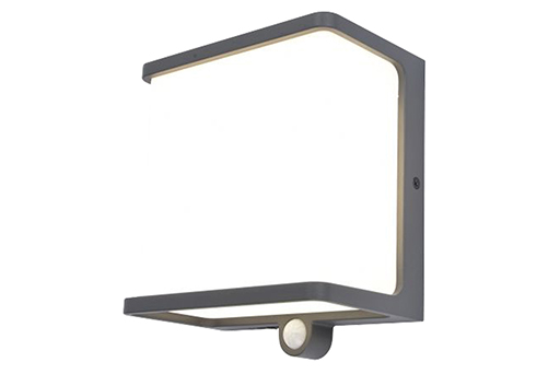 Lutec Doblo Επιτοίχιο Φωτιστικό με Ηλιακό Πάνελ  Με Ανιχνευτή Κίνησης Σκούρο Γκρι Χρώμα LED 12W 4000K IP44 Step Dimmable – 6943701125