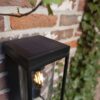 Lutec Flair Ηλιακό Τοίχου  Με Ανιχνευτή Κίνησης E27 W/Bulb Μαύρο  E27     IP44  – 6988804012