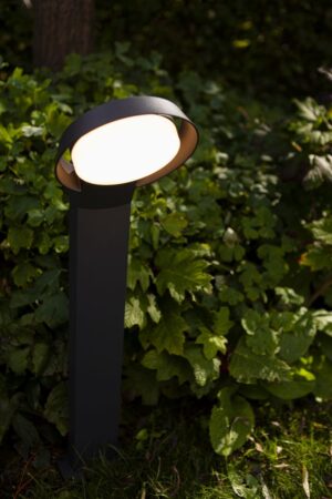 Lutec Polo Κολωνάκι Κήπου Σκούρου Γκρι Χρώματος LED 15W 1000lm 3000K IP54 – 7105701118
