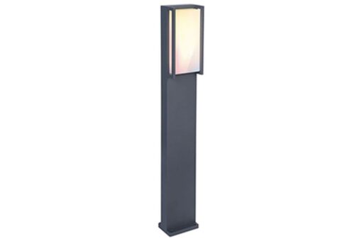 Lutec Qubo Κολωνάκι Κήπου Led Bollard Απομακρυσμένο έλεγχο Connect Σκούρο Γκρι LED 1200lm 2700-6500K&RGB IP54 – 7193003118