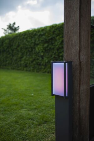 Lutec Qubo Κολωνάκι Κήπου Led Bollard Απομακρυσμένο έλεγχο Connect Σκούρο Γκρι LED 1200lm 2700-6500K&RGB IP54 – 7193003118