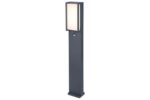 Lutec Qubo Κολωνάκι Κήπου Led Bollard Με Ανιχνευτή Κίνησης Σκούρο Γκρι Χρώμα LED 1000lm 3000K IP54 – 7193004118