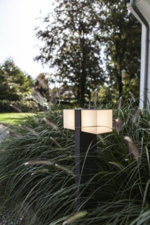 Lutec Cuba Κολωνάκι Κήπου Post Σκούρο Γκρι Περιστρεφόμενο LED 1000lm 3000K IP54 – 7193801118