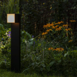 Lutec Cuba Κολωνάκι Κήπου Bollard Μαύρου Χρώματος LED 600lm 3000K IP54 – 7193802012