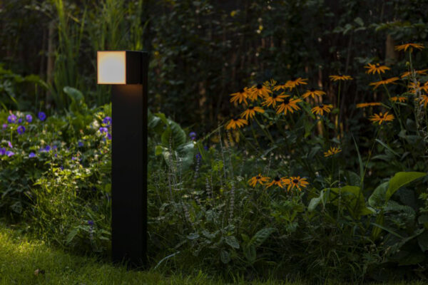 Lutec Cuba Κολωνάκι Κήπου Bollard Μαύρου Χρώματος LED 600lm 3000K IP54 – 7193802012