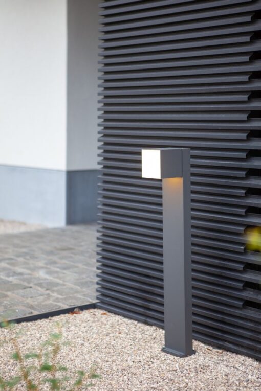 Lutec Cuba Κολωνάκι Κήπου Led Bollard Περιστρεφόμενο Σκούρο Γκρι LED 600lm 3000K IP54 – 7193802118