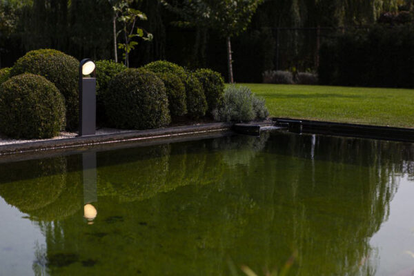 Lutec Fele Φωτιστικό Κολωνάκι Κήπου Σκούρο Γκρι Χρώμα Περιστρεφόμενη Κεφαλή LED 1000lm 3000K IP54 – 7196301118