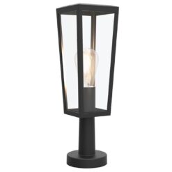 Lutec Pine Φωτιστικό Φαναράκι Εξωτερικού Χώρου 1xE27 Μαύρου Χρώματος IP44 – 7196601012