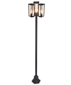 Lutec Pine Κολώνα Εξωτερικού Χώρου Big Post E27 Μαύρου Χρώματος IP44 – 7196603012