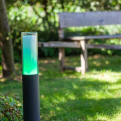 Lutec Dropa Κολωνάκι Κήπου Led Bollard με απομακρυσμένη Λειτουργία Connect Σκούρο Γκρι Χρώμα LED 500lm 2700-6500K&RGB IP44 – 7200501118