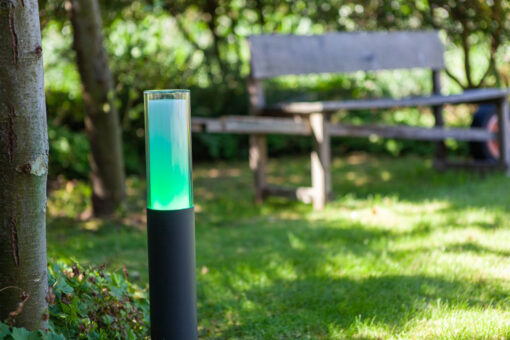 Lutec Dropa Κολωνάκι Κήπου Led Bollard με απομακρυσμένη Λειτουργία Connect Σκούρο Γκρι Χρώμα LED 500lm 2700-6500K&RGB IP44 – 7200501118