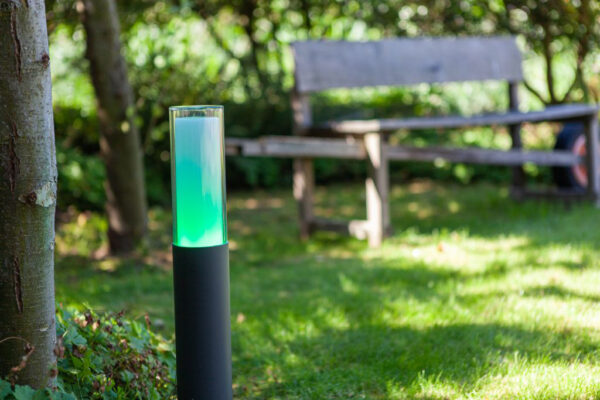 Lutec Dropa Κολωνάκι Κήπου Led Bollard με απομακρυσμένη Λειτουργία Connect Σκούρο Γκρι Χρώμα LED 500lm 2700-6500K&RGB IP44 – 7200501118