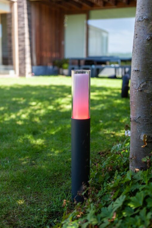Lutec Dropa Κολωνάκι Κήπου Led Bollard με απομακρυσμένη Λειτουργία Connect Σκούρο Γκρι Χρώμα LED 500lm 2700-6500K&RGB IP44 – 7200501118