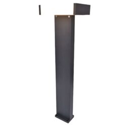 Lutec Conroy Κολωνάκι Κήπου  Bollard Σκούρο Γκρι Περιστρεφόμενο LED Dimmable 17,8W 1200lm 3000K IP54  – 7207001118