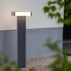 Lutec Conroy Κολωνάκι Κήπου  Bollard Σκούρο Γκρι Περιστρεφόμενο LED Dimmable 17,8W 1200lm 3000K IP54  – 7207001118