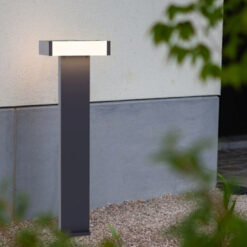 Lutec Conroy Κολωνάκι Κήπου  Bollard Σκούρο Γκρι Περιστρεφόμενο LED Dimmable 17,8W 1200lm 3000K IP54  – 7207001118