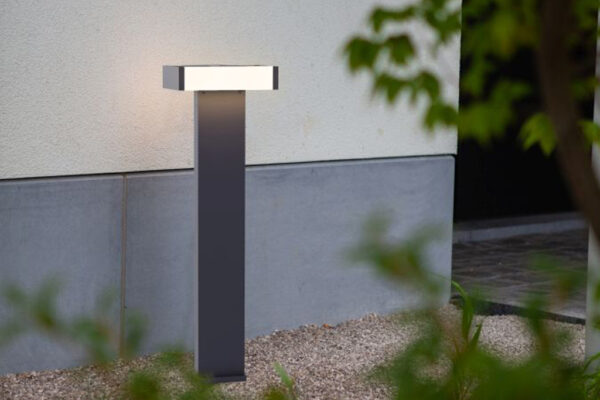Lutec Conroy Κολωνάκι Κήπου  Bollard Σκούρο Γκρι Περιστρεφόμενο LED Dimmable 17,8W 1200lm 3000K IP54  – 7207001118