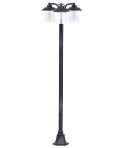 Lutec Cate Φωτιστική κολώνα Εξωτερικού Χώρου 3xE27 Μαύρο Χρώμα IP44 – 7264230213