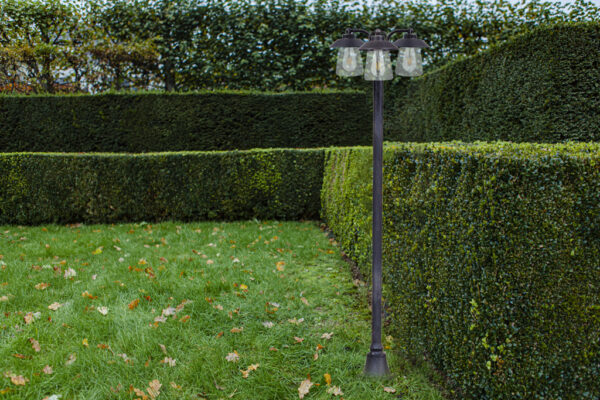 Lutec Cate Φωτιστική κολώνα Εξωτερικού Χώρου 3xE27 Μαύρο Χρώμα IP44 – 7264230213