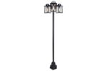Lutec Kelsey Κολώνα Κήπου Bollard 3xE27 Μαύρο Χρώματος Clear Glass IP44 – 7273606012