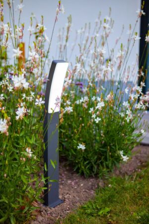 Lutec Kira Κολωνάκι Κήπου Led Bollard Σκούρο Γκρι LED Dimmable 1200lm 2700-6500K IP54 – 7288906118