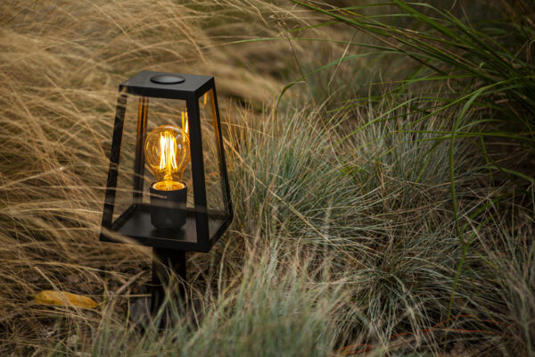 Lutec Fia Φωτιστικό Φαναράκι Εξωτερικού Χώρου Small Post E27 Μαύρο IP44 – 7290901012