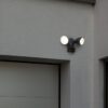 Lutec Draco Επιτοίχιο Φωτιστικό Εξωτερικού Χώρου Με Camera Με Ανιχνευτή Κίνησης με ενδοεπικοινωνία Μαύρο Χρώμα απομακρυσμένη ρύθμιση LED Dimmable 1200lm 5000K IP44 – 7622220012