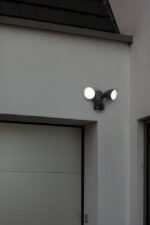 Lutec Draco Επιτοίχιο Φωτιστικό Εξωτερικού Χώρου Με Camera Με Ανιχνευτή Κίνησης με ενδοεπικοινωνία Μαύρο Χρώμα απομακρυσμένη ρύθμιση LED Dimmable 1200lm 5000K IP44 – 7622220012