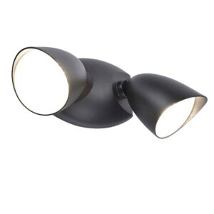 Lutec Shrimp Επιτοίχιο Φωτιστικό Εξωτερικού Χώρου Μαύρο LED 23,5W 1700lm 4000K IP54 – 7622221012