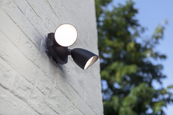 Lutec Shrimp Επιτοίχιο Φωτιστικό Εξωτερικού Χώρου Μαύρο LED 23,5W 1700lm 4000K IP54 – 7622221012