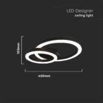 LED φωτιστικό οροφής Designer 20W 3000Κ θερμό λευκό με μαύρο σώμα V-TAC – 7000