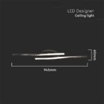 LED Φωτιστικό Οροφής 12W Μαύρο V-TAC 1280lm Θερμό Λευκό 3000K – 7001