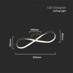 LED φωτιστικό οροφής Designer 24W 3000Κ θερμό λευκό με μαύρο σώμα V-TAC – 7002