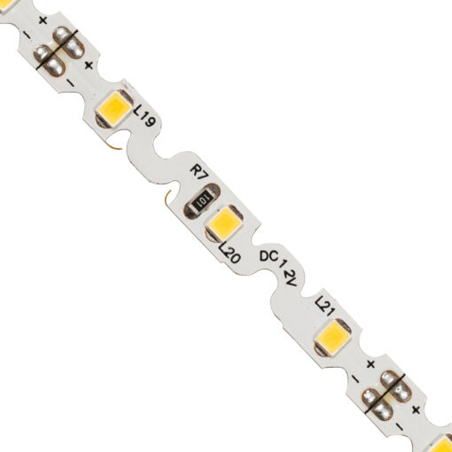 GloboStar® 70042 Ταινία LED Τύπου S Ζιγκ Ζαγκ SMD 2835 5m 6W/m 60LED/m 924lm/m 120° DC 12V IP20 Θερμό Λευκό 3000K – 5 Χρόνια Εγγύηση