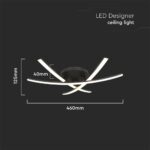 LED Φωτιστικό Οροφής 20W Μαύρο V-TAC 2130lm Θερμό Λευκό 3000K – 7005