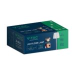 LED Επαναφορτιζόμενο Φωτιστικό Δαπέδου/Τραπεζιού Λευκό με Ρύθμιση Ύψους  4W V-TAC IP54 Θερμό Λευκό 3000K – 7007