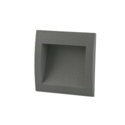 Faro Barcelona Χωνευτό Επιτοίχιο Φωτιστικό SEDNA-1 LED 1W 3000K IP65 Σκούρο Γκρι Χρώματος – 70146