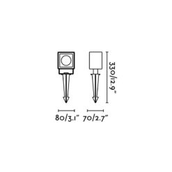 Faro Barcelona Φωτιστικός Προβολέας Κήπου τύπου Καρφί SOBEK LED 7W 3000K IP65 Μαύρου Χρώματος – 70151