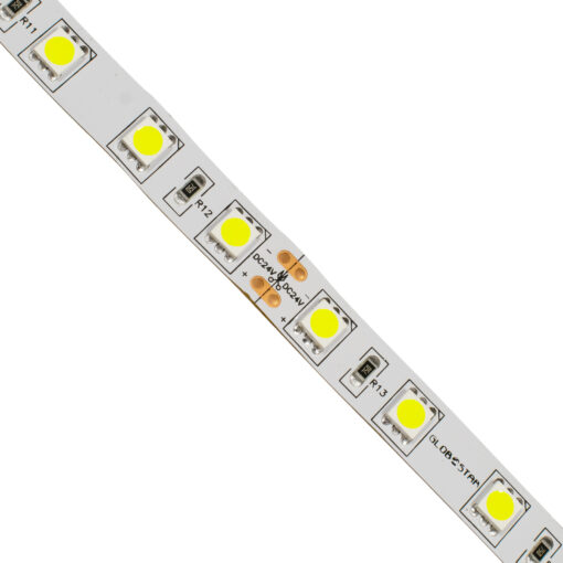 GloboStar® 70220 Ταινία LED SMD 5050 5m 14.4W/m 60LED/m 1728lm/m 120° DC 24V IP20 Ψυχρό Λευκό 6000K – 5 Χρόνια Εγγύηση