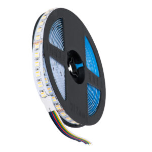 GloboStar® 70264 Ταινία LED SMD 5050 RGBW + WW 5in1 5m 36W/m 72LED/m 120° DC 24V IP20 3600lm/m Πολύχρωμη RGB – Ψυχρό Λευκό 6000K – Φυσικό Λευκό 4500K – Θερμό Λευκό 2700K – 5 Χρόνια Εγγύηση